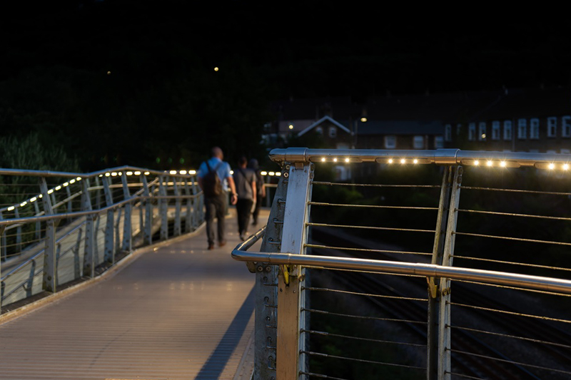 Acrospire Delivers Retrofit Lighting for Newbridge’s Joe Calzaghe Footbridge